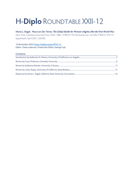 H-Diplo ROUNDTABLE XXII-12