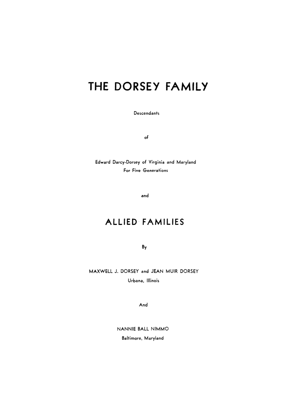 The Dorsey Family