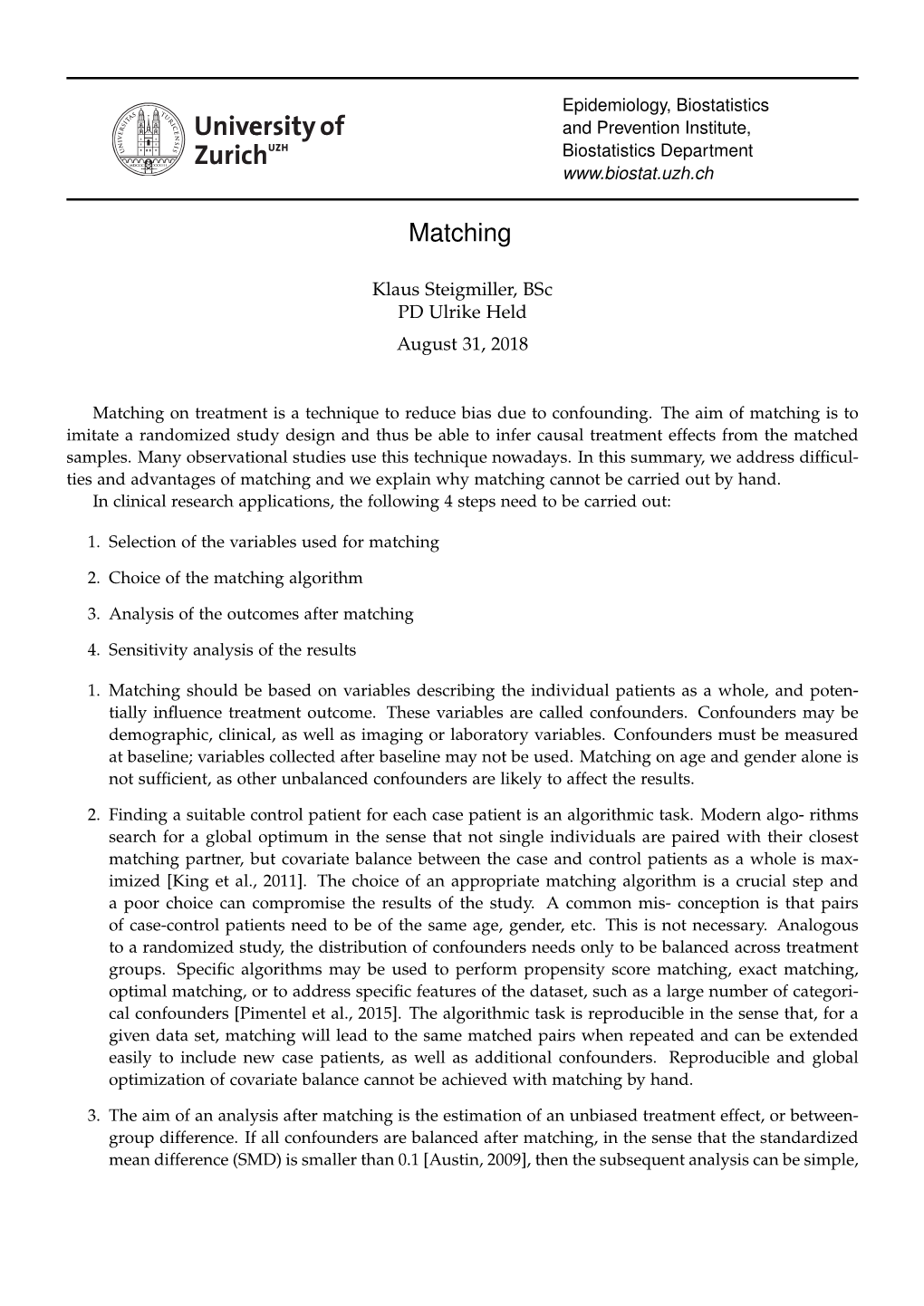 Propensity Score Matching