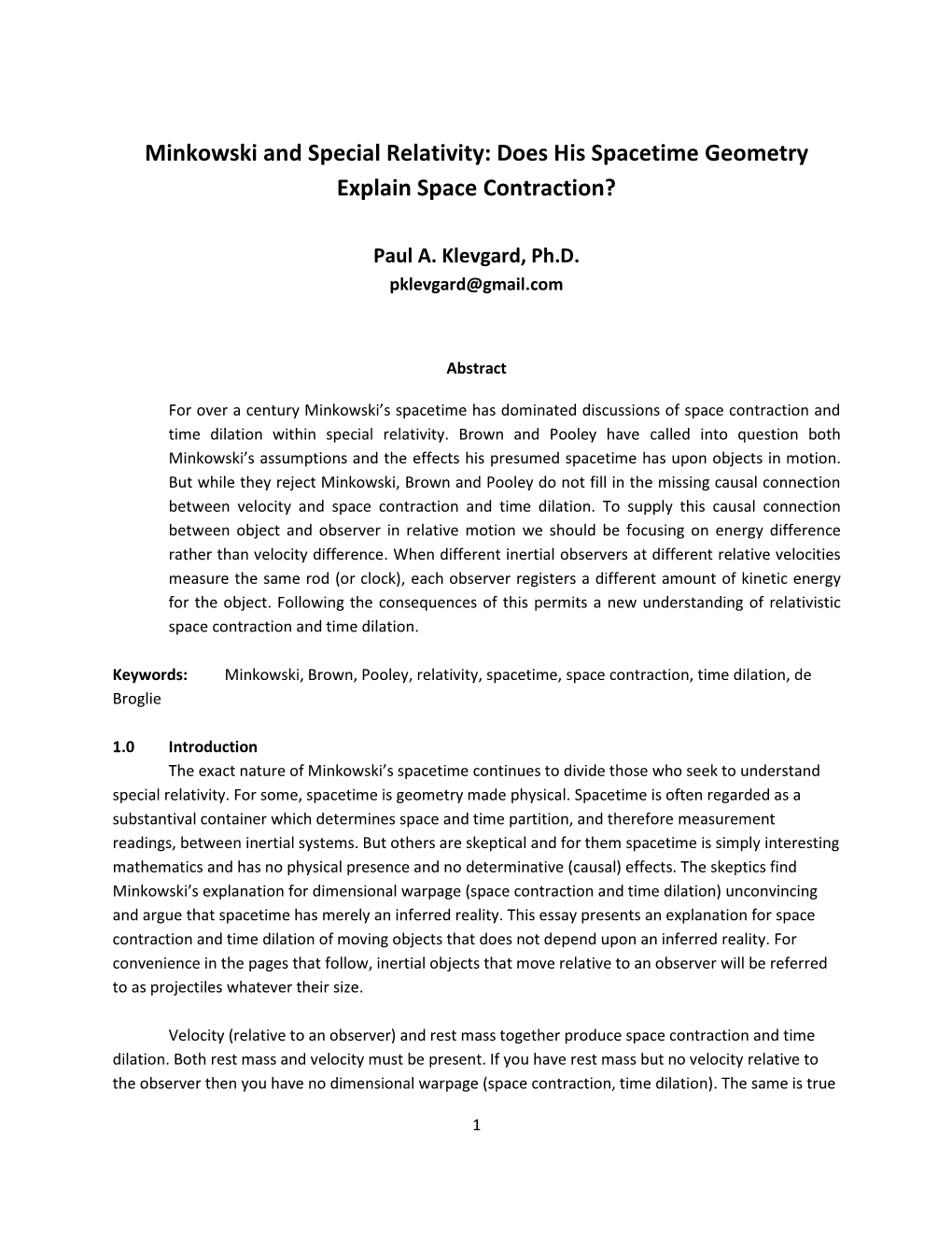 Minkowski and Special Relativity: Does His Spacetime Geometry Explain Space Contraction?