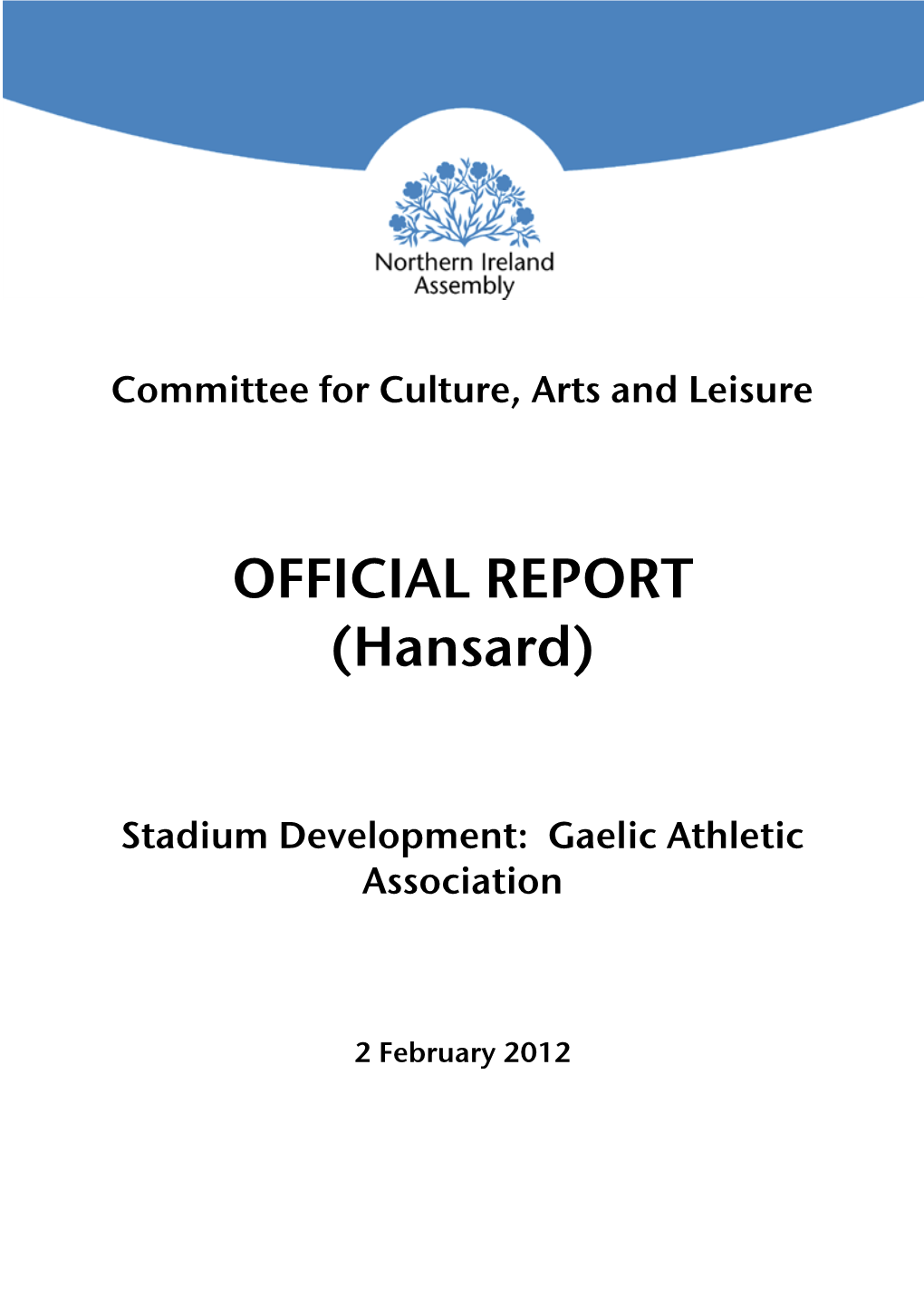 OFFICIAL REPORT (Hansard)