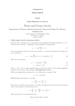 Phase and Group Velocity