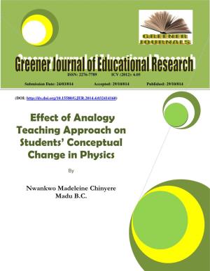 Effect of Analogy Teaching Approach on Students' Conceptual Change In