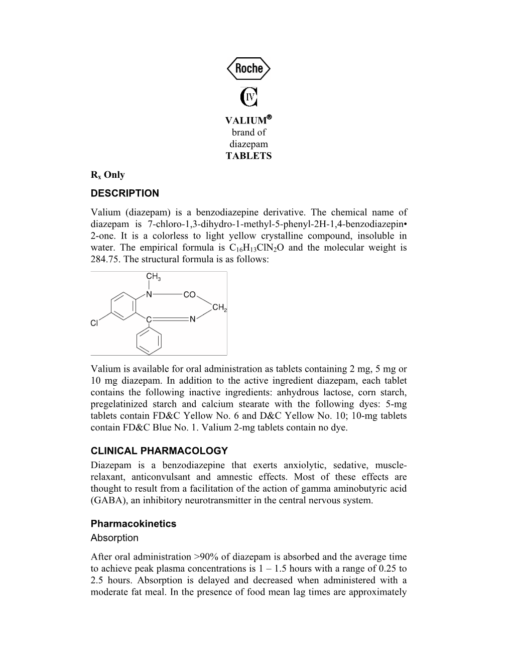 Diazepam TABLETS