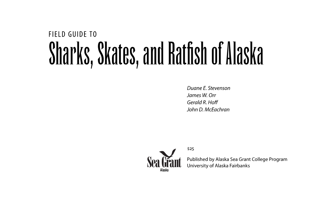 Sharks, Skates, and Ratfish of Alaska