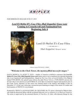 Lord El-Melloi II's Case Files