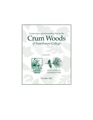 Conservation and Stewardship Plan for the Crum Woods of Swarthmore College