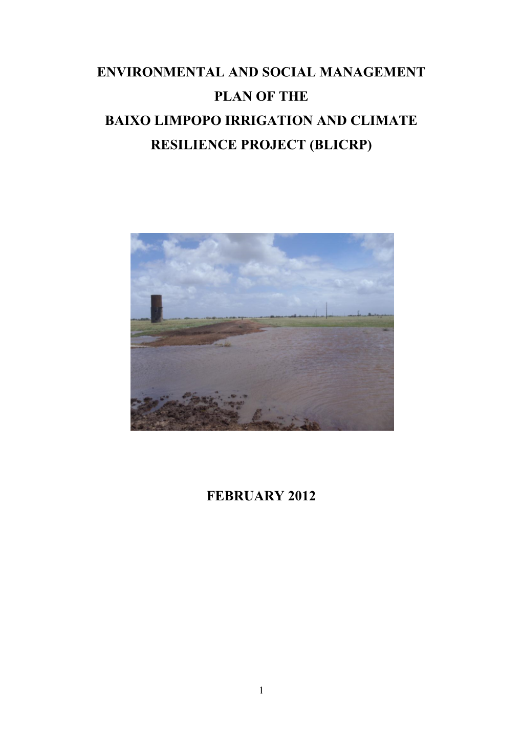 Mozambique (2006 Environmental Act) As Well As the African Development Bank’S Environmental and Social Safeguard Policies, Guidelines and Procedures