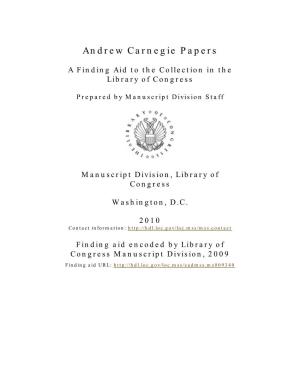 Andrew Carnegie Papers