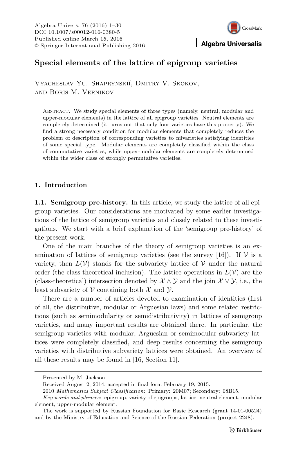 Special Elements of the Lattice of Epigroup Varieties