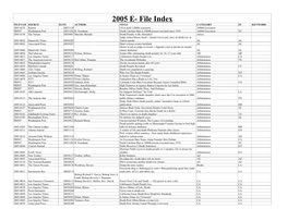 2005 E- File Index