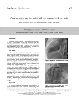 Coronary Angiography in a Patient with Situs Inversus and Dextrocardia