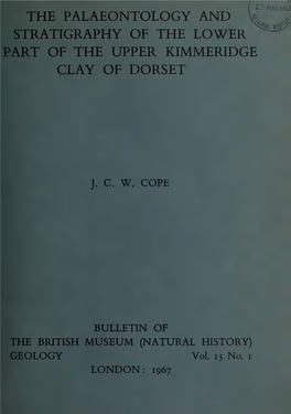 The Palaeontology and Stratigraphy of the Lower Part of the Upper Kimmeridge Clay of Dorset
