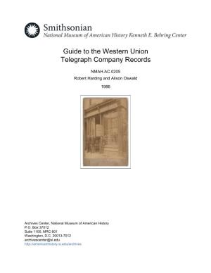Guide to the Western Union Telegraph Company Records