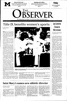 Title IX Benefits Women's Sports ICONN