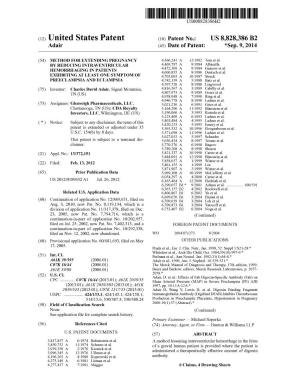 (12) United States Patent (10) Patent No.: US 8,828,386 B2 Adair (45) Date of Patent: *Sep