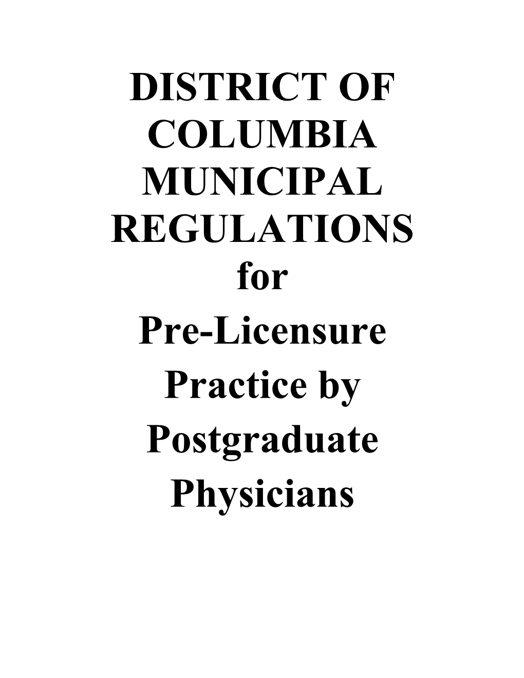 Medical Training License Regulation