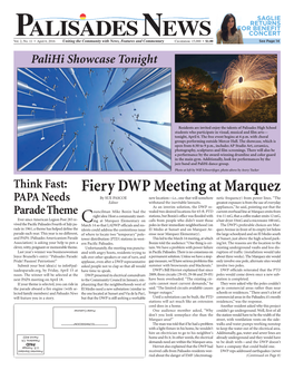 Fiery DWP Meeting at Marquez by SUE PASCOE New Location—I.E., One That Will Somehow Netic Frequency) from Power Lines
