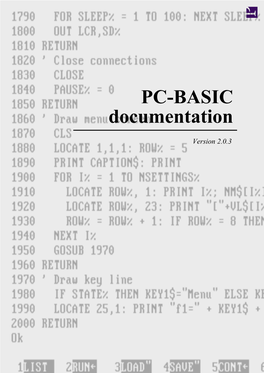 PC-BASIC Documentation