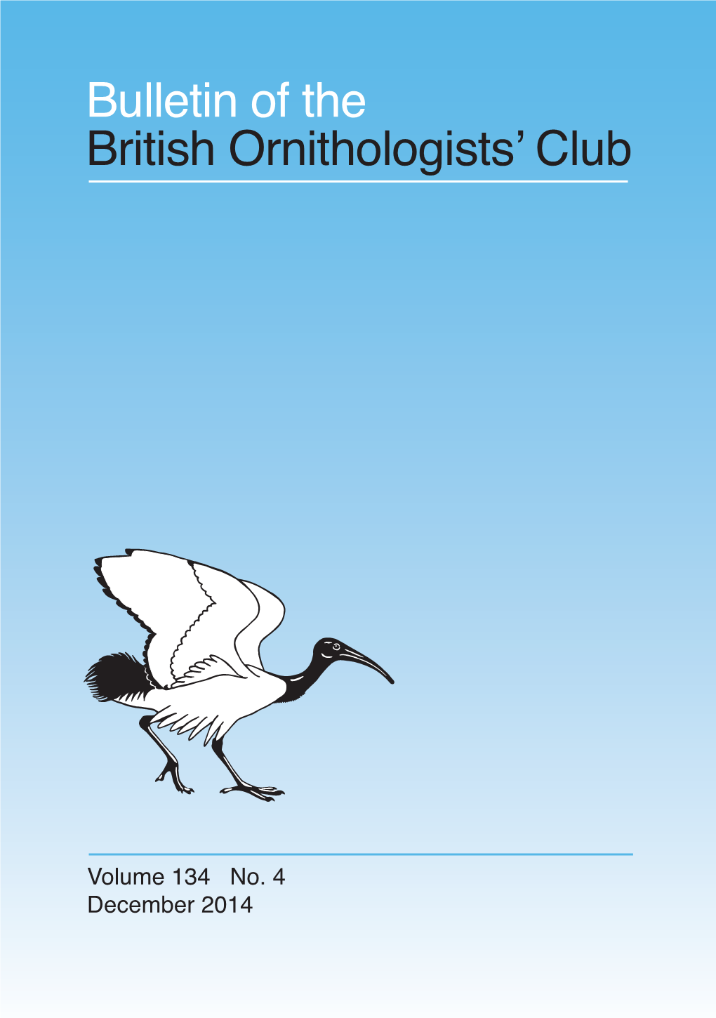 Bulletin of the British Ornithologists' Club