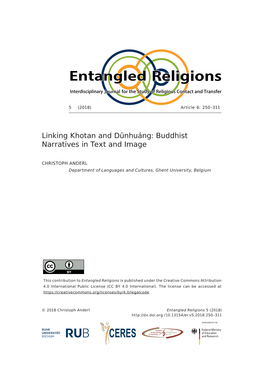 Linking Khotan and Dūnhuáng: Buddhist Narratives in Text and Image
