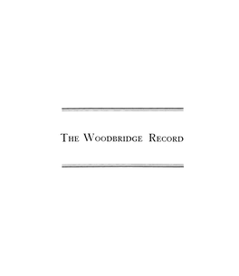 THE Woodbridge RECORD