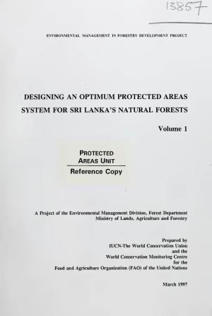 Designing an Optimum Protected Areas System for Sri Lanka's Natural Forests