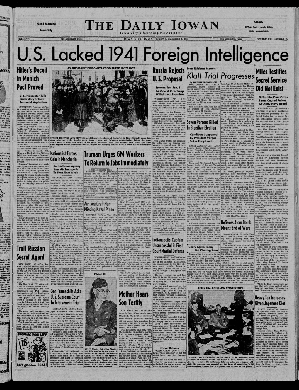 Daily Iowan (Iowa City, Iowa), 1945-12-04