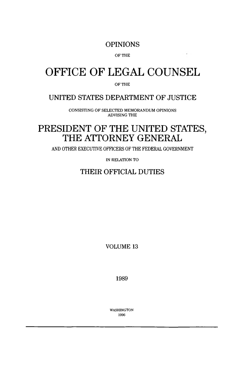 Office of Legal Counsel