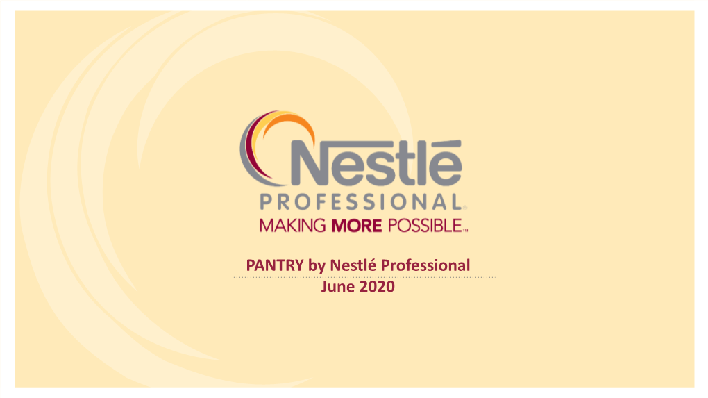 PANTRY by Nestlé Professional June 2020