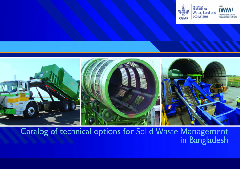 Catalog of Technical Options for Solid Waste Management in Bangladesh