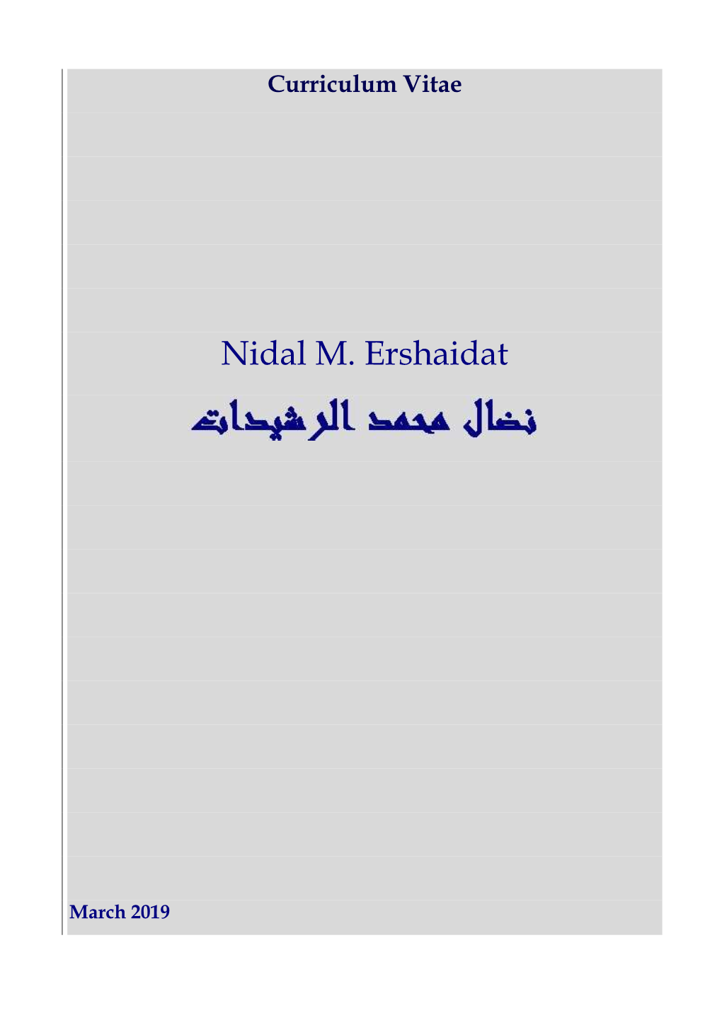 Nidal M. Ershaidat