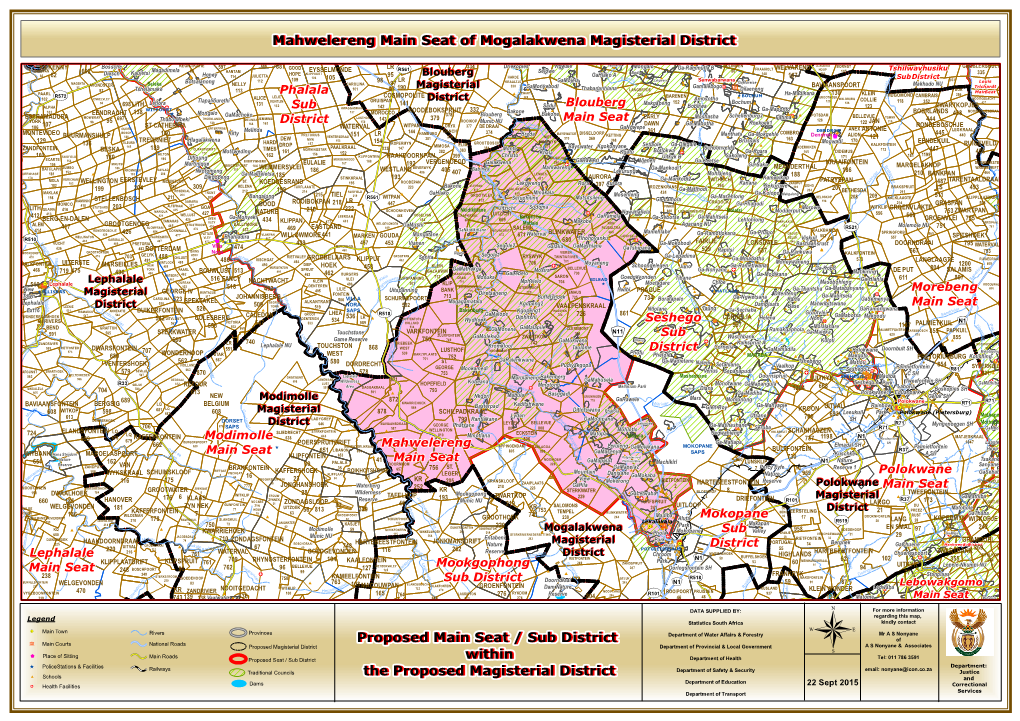 Proposed Main Seat / Sub District Within The