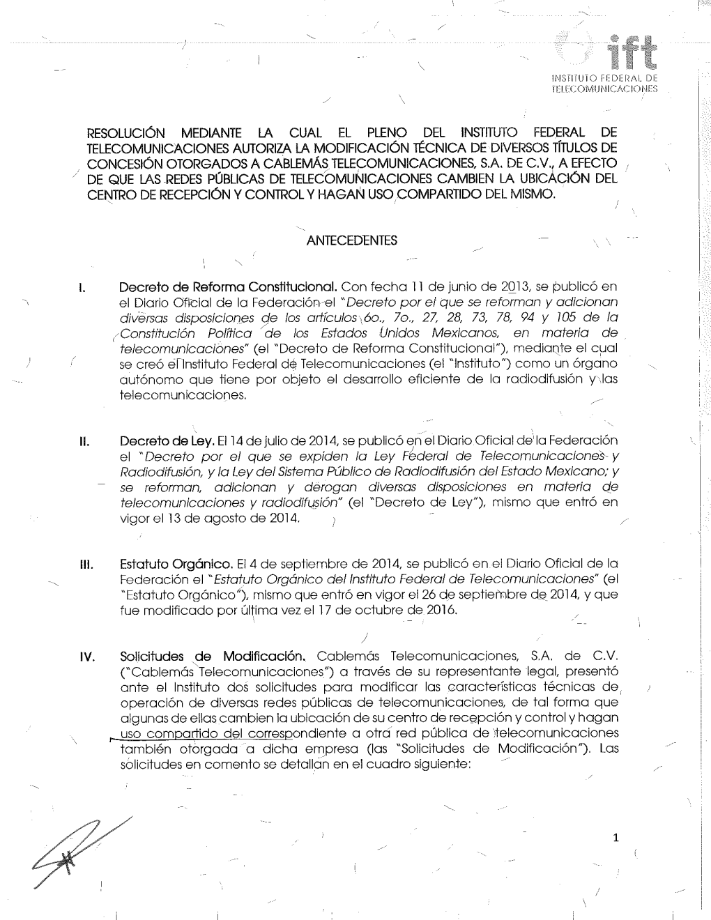 Resolución Mediante La Cual El Pleno Del Instituto