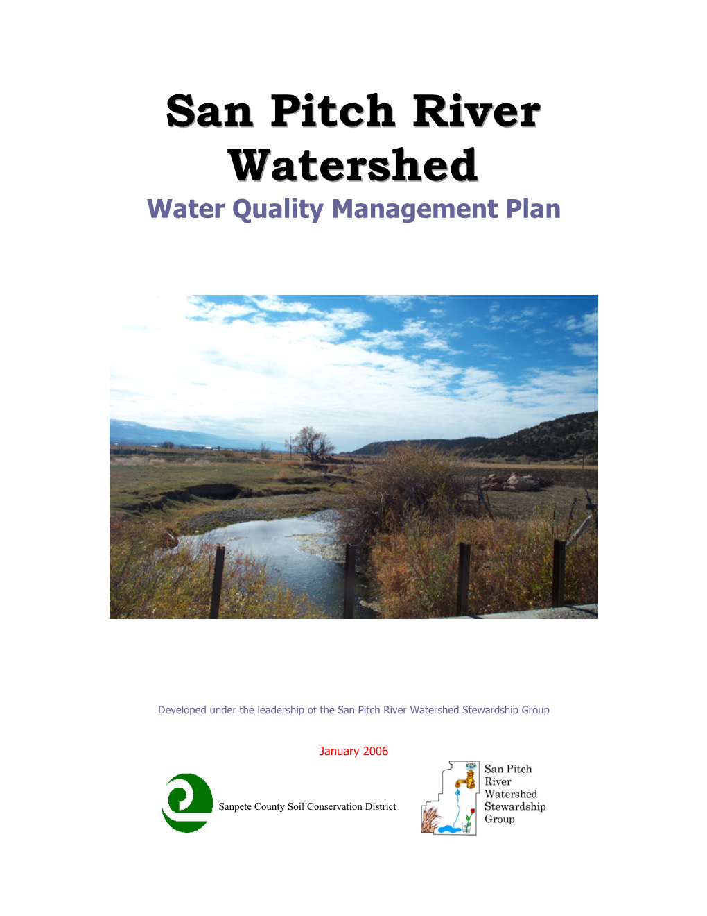 San Pitch River Watershed Water Quality Management Plan
