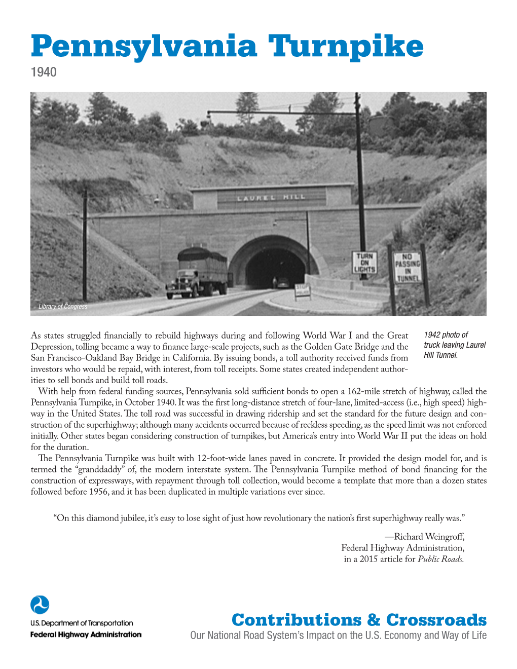 Pennsylvania Turnpike Fact Sheet