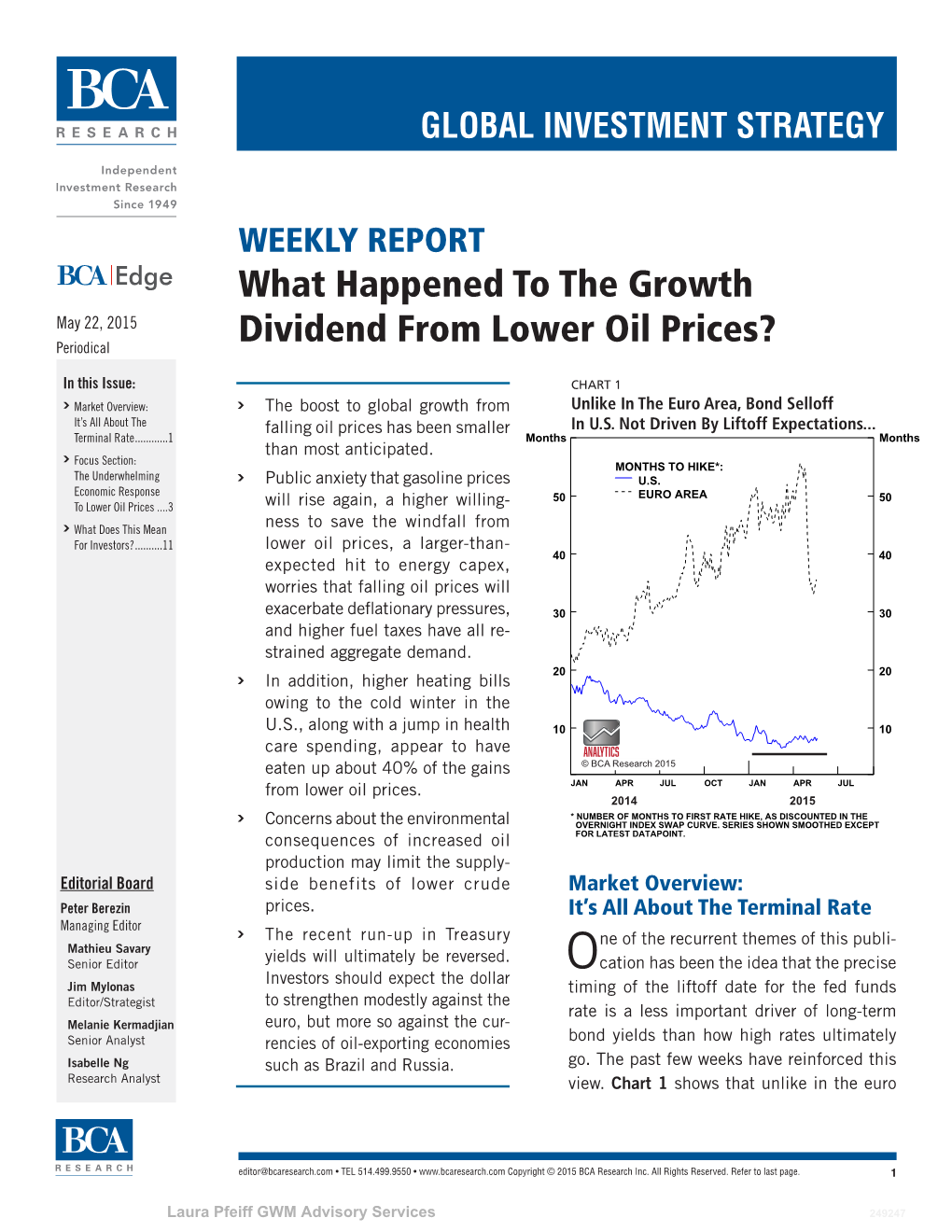 Global Investment Strategy Weekly Report, “Seven Structural Reasons for a Lower Neutral Rate in the U.S.,” Dated March 13, 2015, Available at Gis.Bcaresearch.Com