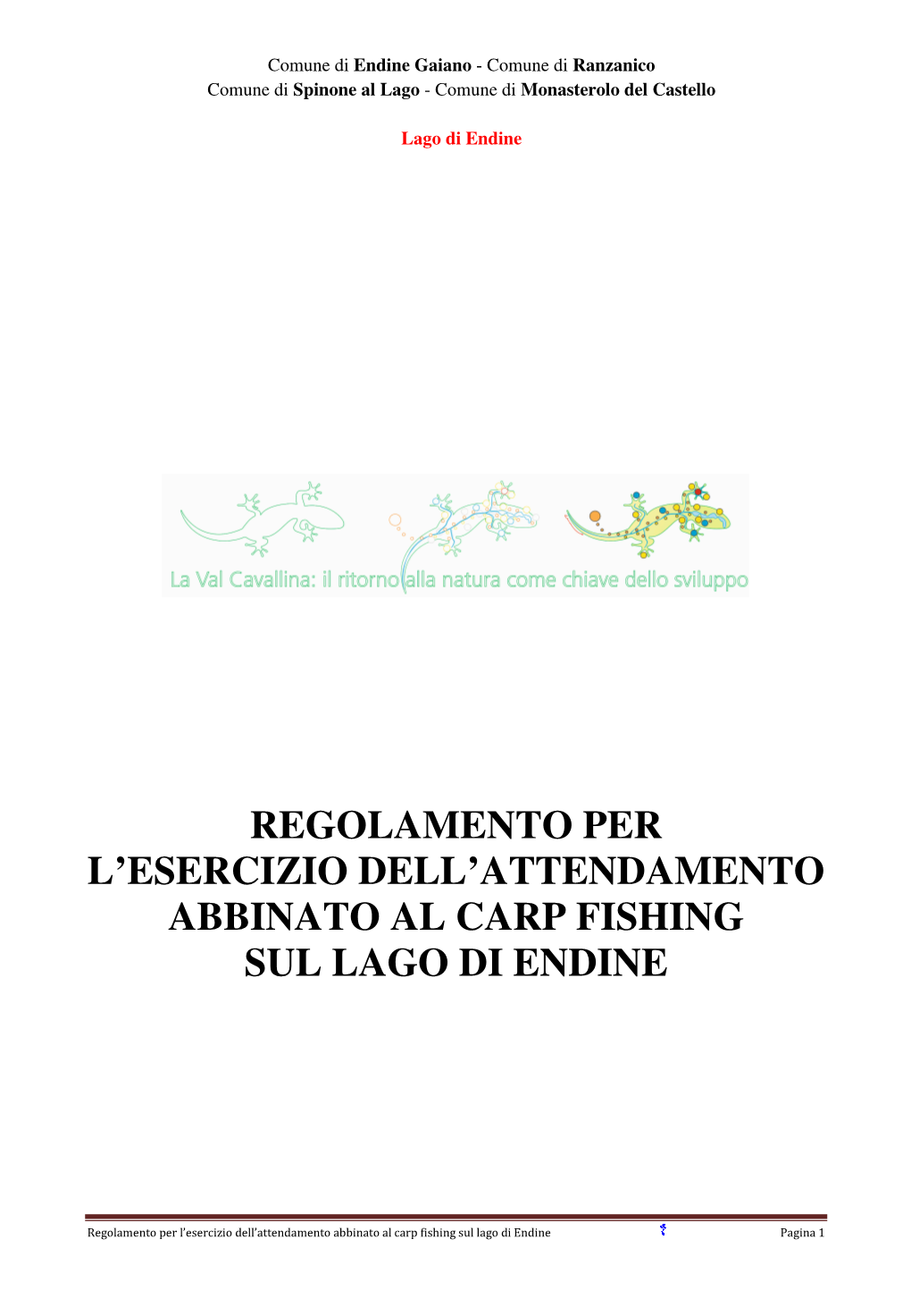 Regolamento Per L'esercizio Dell'attendamento Abbinato Al Carp