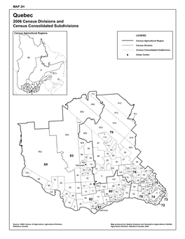 Quebec 2006 Census Divisions and Census Consolidated Subdivisions