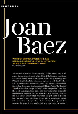 Joan Baez Has Maintained That She Is Not a Rock & Roll Artist