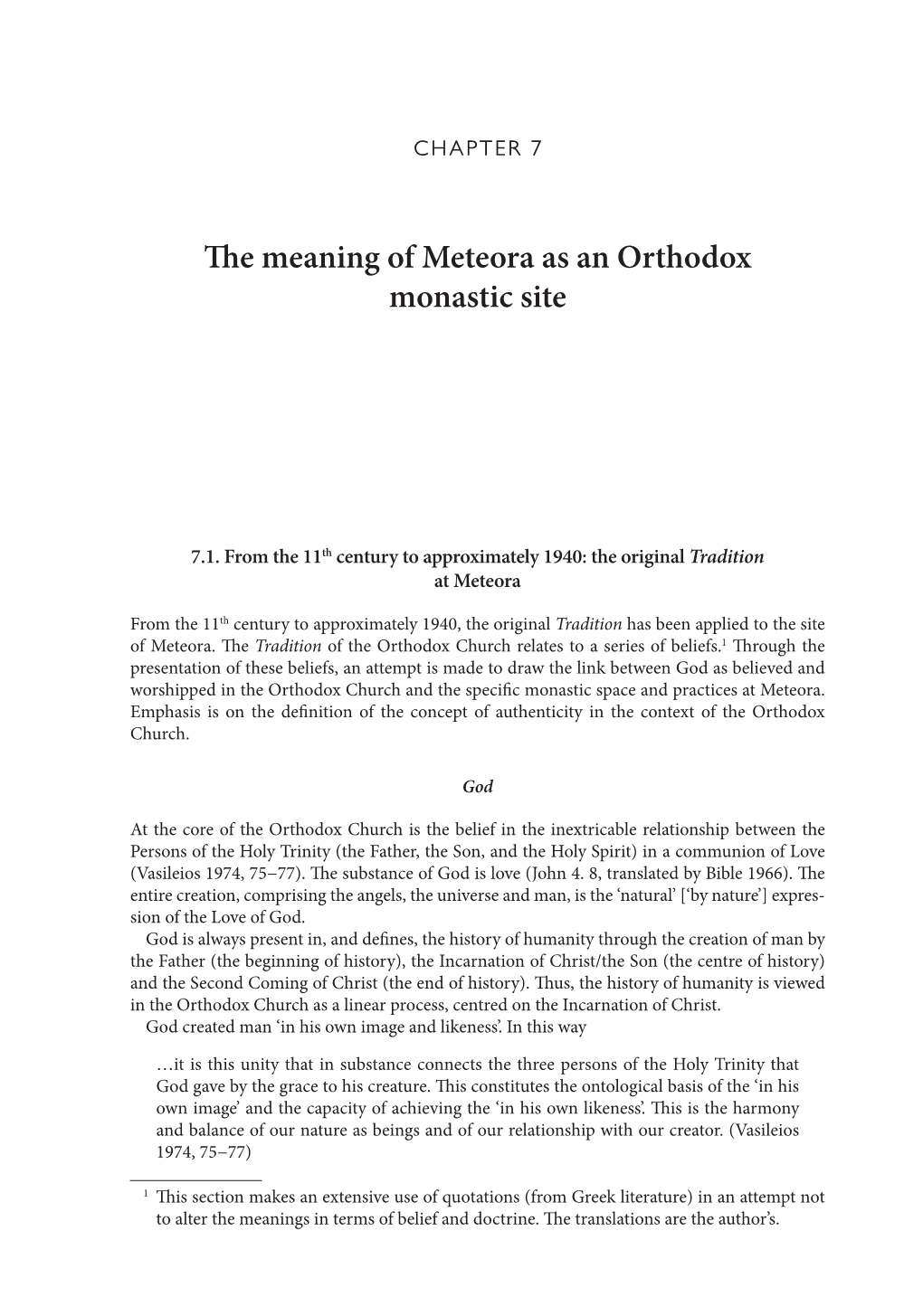 The Meaning of Meteora As an Orthodox Monastic Site