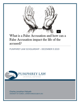 What Is a False Accusation and How Can a False Accusation Impact the Life of the Accused?
