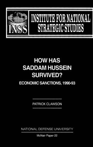 How Has Saddam Hussein Survived? Economic Sanctions, 1990-93