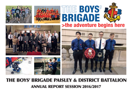 Layout 5 03/05/2017 09:31 Page 2 the BOYS’ BRIGADE >The Adventure Begins Here