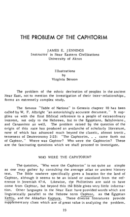 "The Problem of the Caphtorim," Grace Journal 12.2