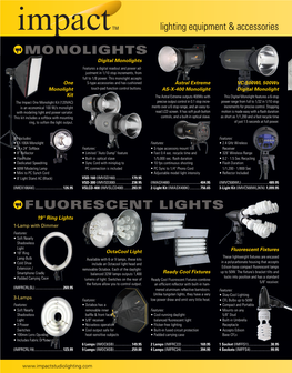 Monolights Fluorescent Lights