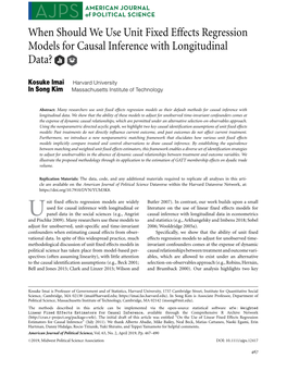 When Should We Use Unit Fixed Effects Regression Models for Causal Inference with Longitudinal Data?