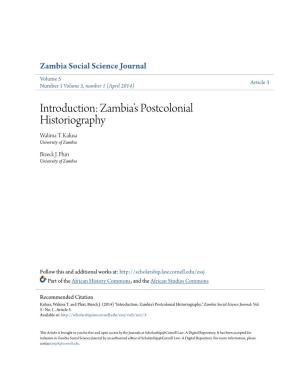 Introduction: Zambia's Postcolonial Historiography