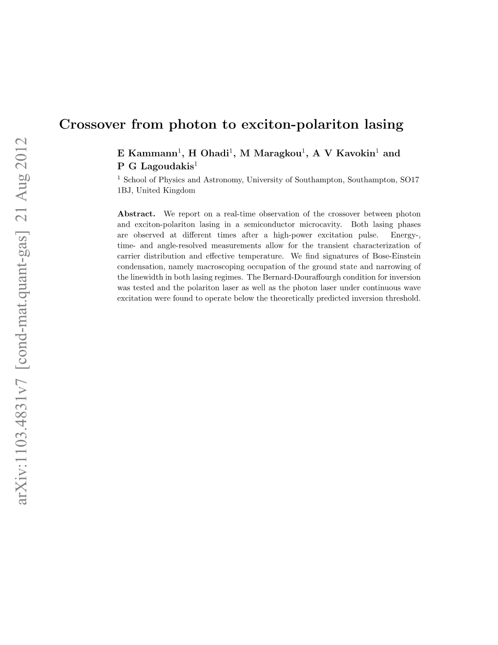 Crossover from Exciton-Polariton to Photon Bose-Einstein Condensation