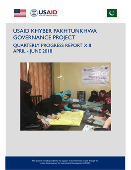 Usaid Khyber Pakhtunkhwa Governance Project